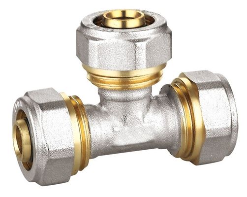 PF5006 等しいティーの管付属品、通される黄銅の Pex Al Pex の付属品 ISO228/1